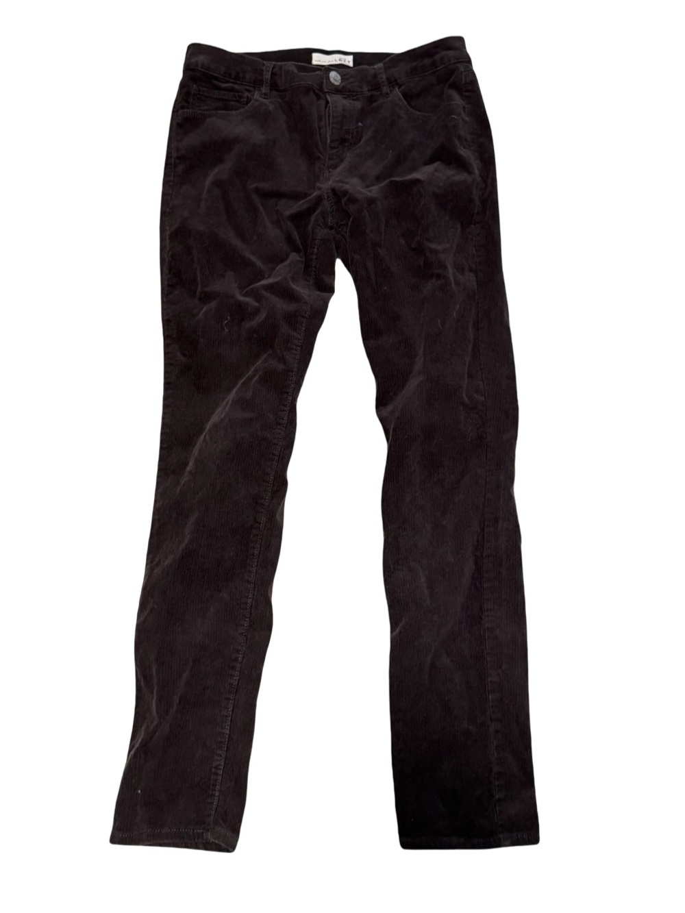 LOFT Modern Skinny Corduroy Pants Black Gray Size 28/6 Women